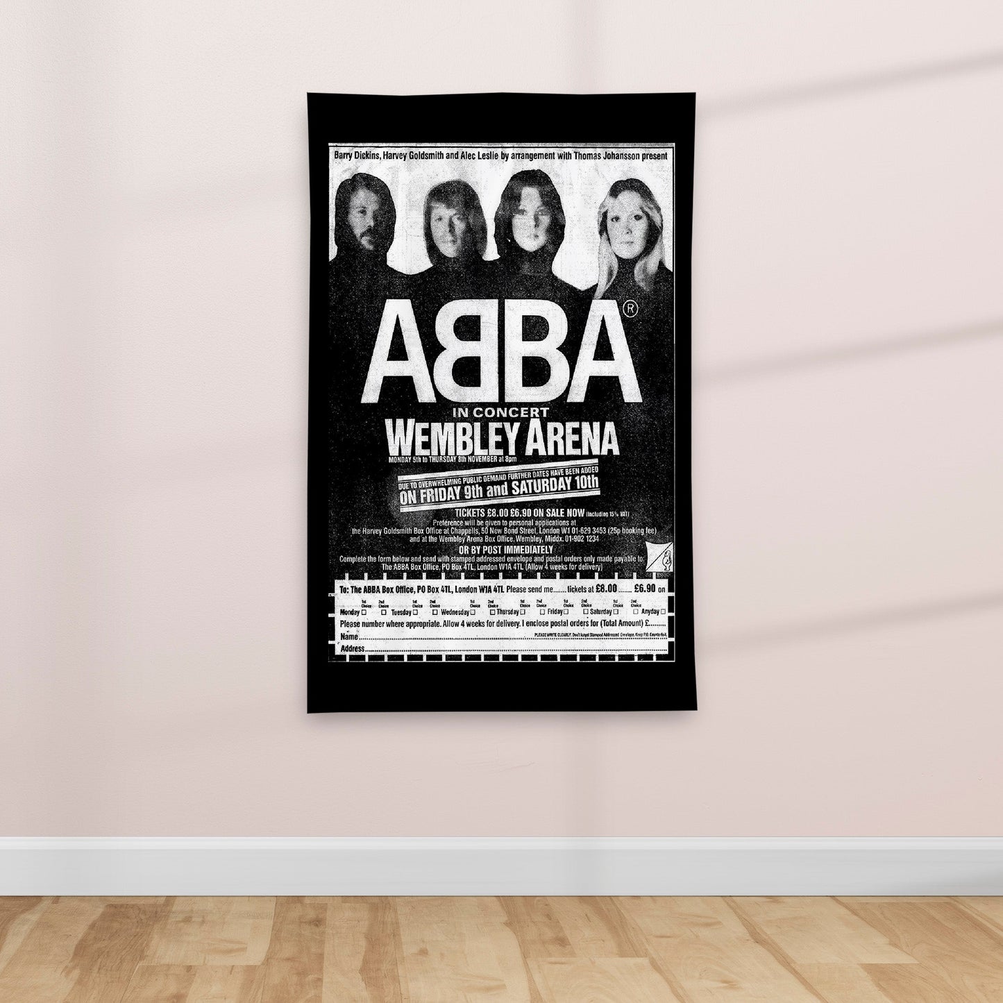 1970's Retro British Europop Music poster - Textile Poster