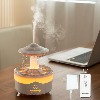 AChoice4U UFO 350ML Essential Oil Diffuser – 7 Color LED, Remote, White