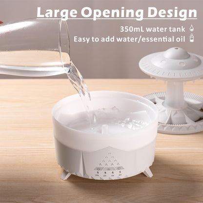 AChoice4U UFO 350ML Essential Oil Diffuser – 7 Color LED, Remote, White