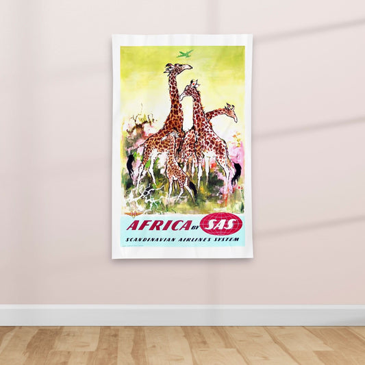 Africa - Vintage Travel poster - Textile Poster