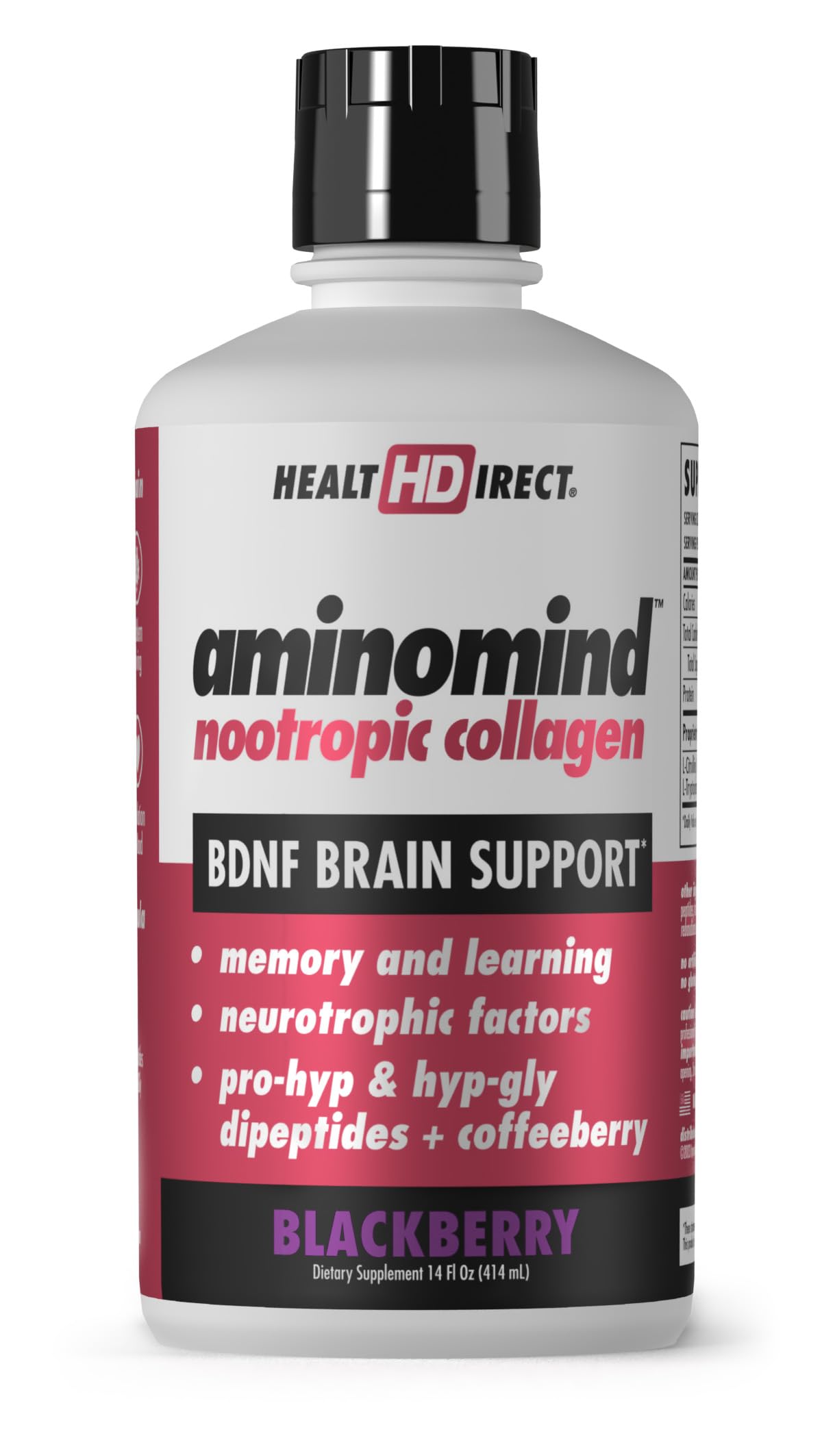 HEALTH DIRECT AminoMind Nootropic Collagen for Brain Health and BDNF, 14 Fl Oz