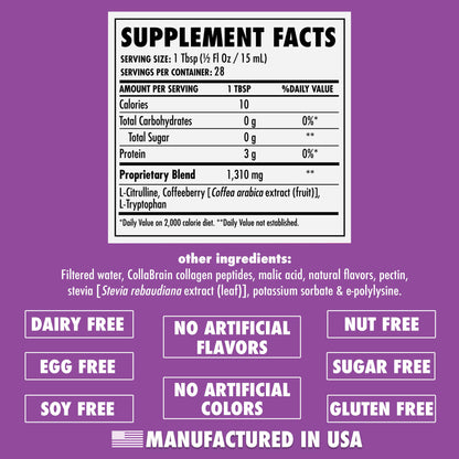 HEALTH DIRECT AminoMind Nootropic Collagen for Brain Health and BDNF, 14 Fl Oz