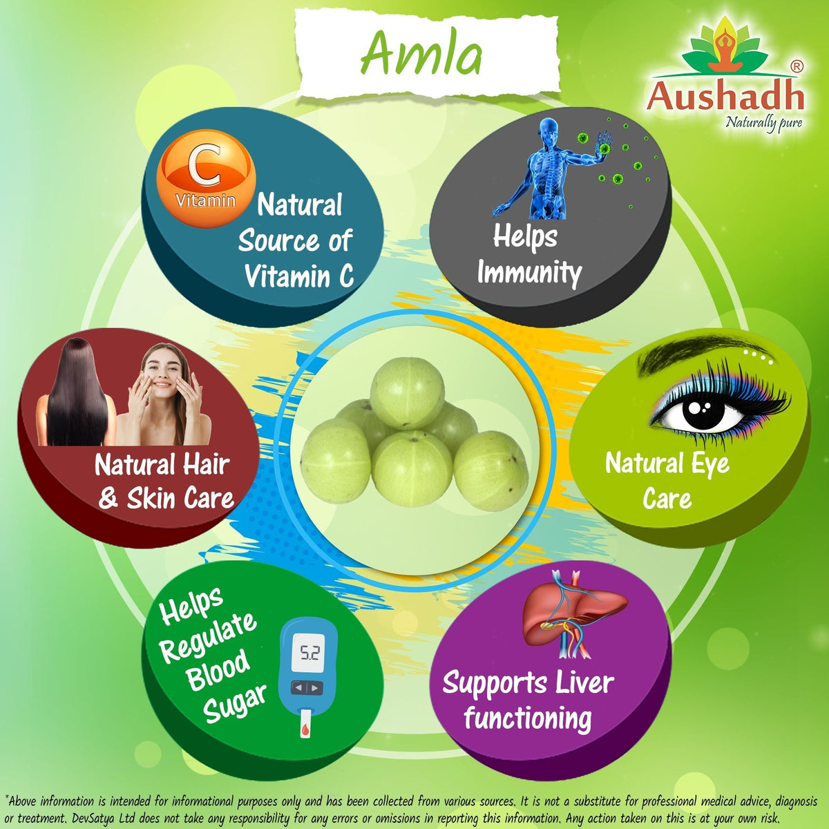 Aushadh Amla (Indian Gooseberry) Powder 100 gram - Hair & Scalp Support
