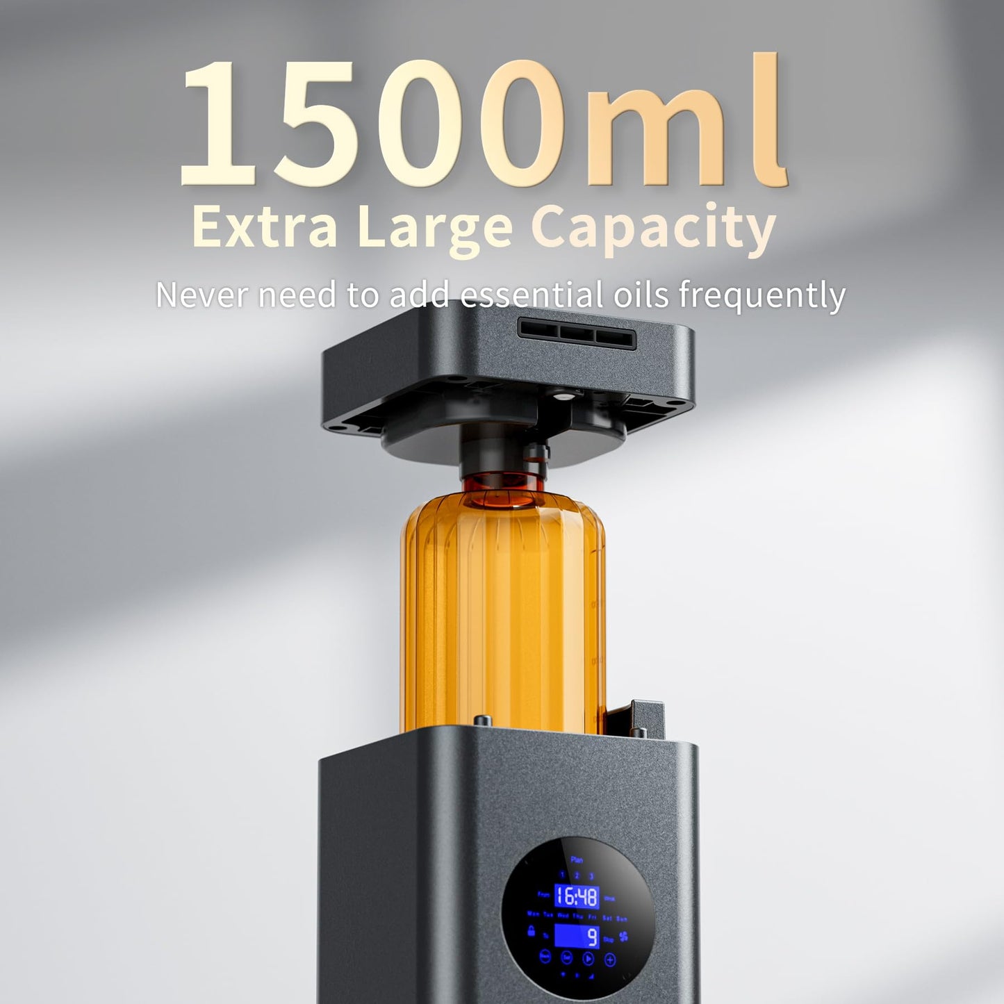 Aromadd 1500ml Scent Air Machine – 4000 sq ft Coverage, Waterless Diffuser, Titanium Gray