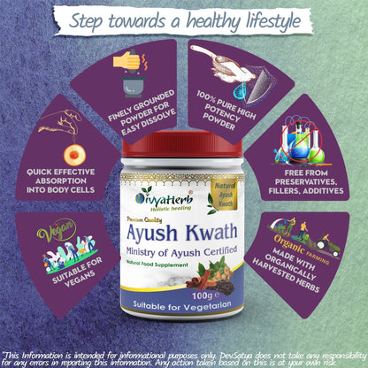 DivyaHerb Ayush Kwath Powder 100 gram - Seasonal Wellness Support