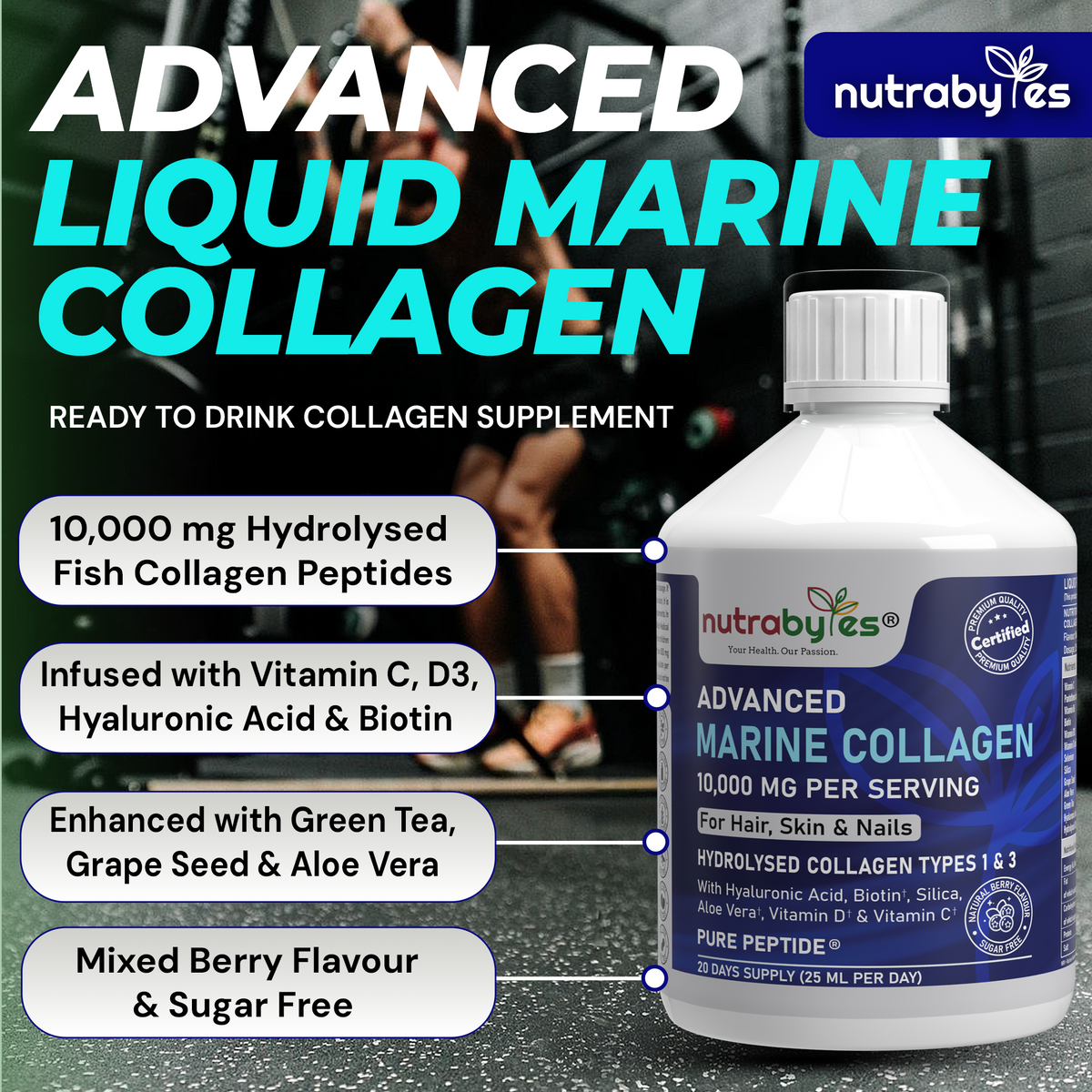 Advanced Liquid Marine Collagen, 500ml