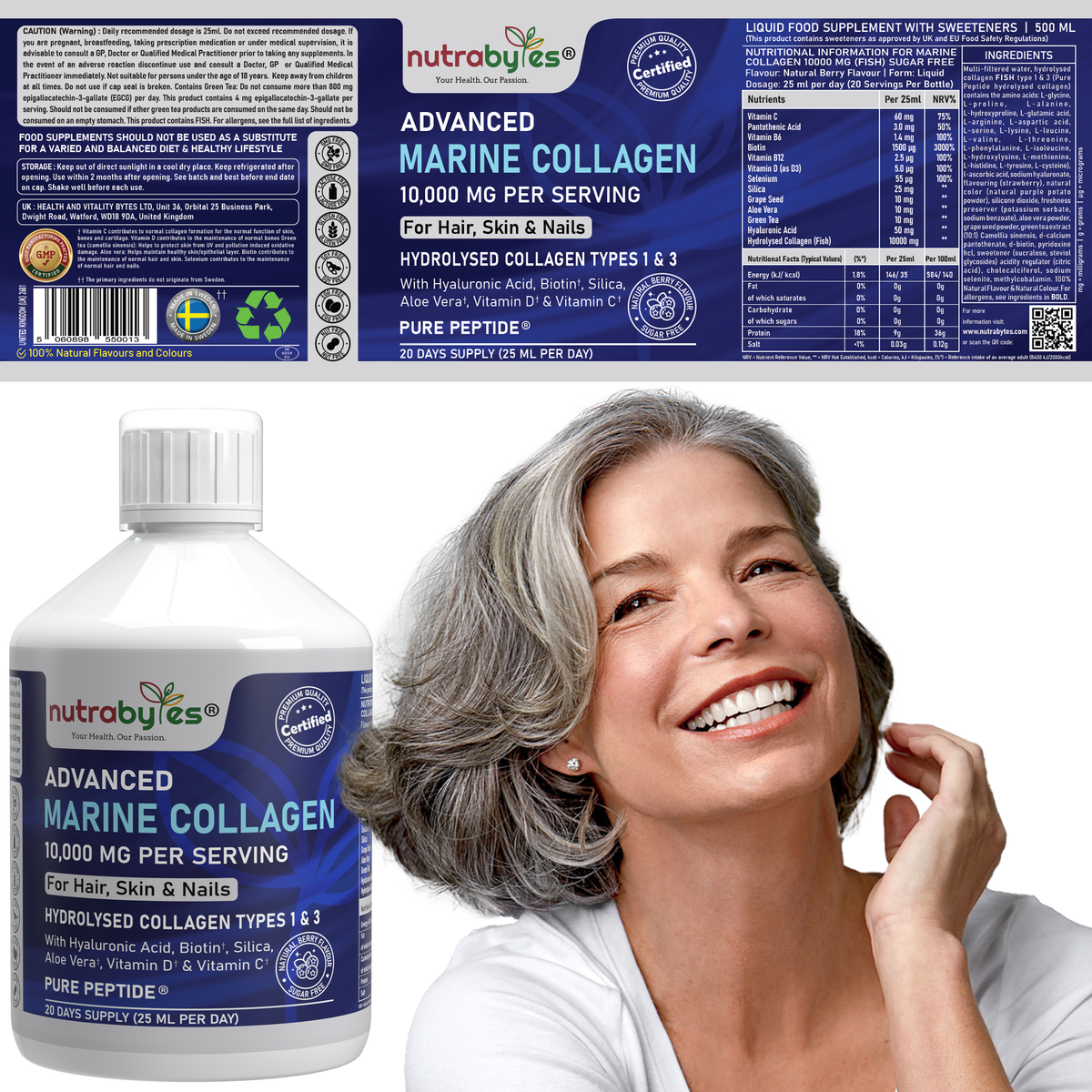Advanced Liquid Marine Collagen, 500ml