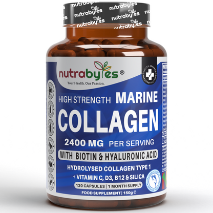 Marine Collagen 2400mg Capsules with Hyaluronic Acid, Biotin & Vitamin C