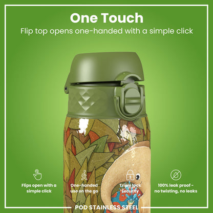 Leak Proof Water Bottle, Stainless Steel, Elephant, 400ml (13oz)