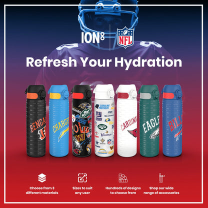 Leak Proof NFL Water Bottle, Stainless Steel, Seattle Seahawks, 600ml (20oz)