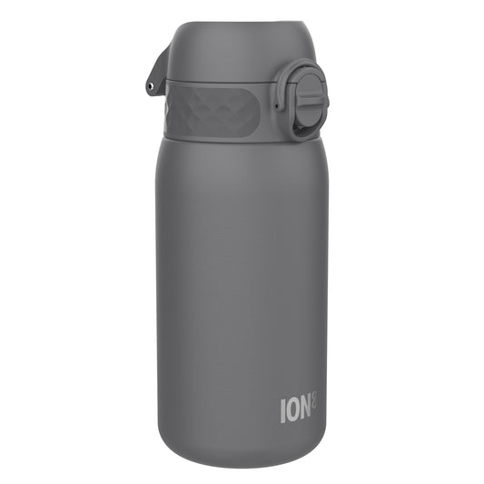 Leak Proof Water Bottle, Stainless Steel, Grey, 400ml (13oz)