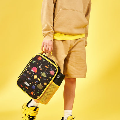 Kids Lunch Bag, Insulated, Spaceships, Medium