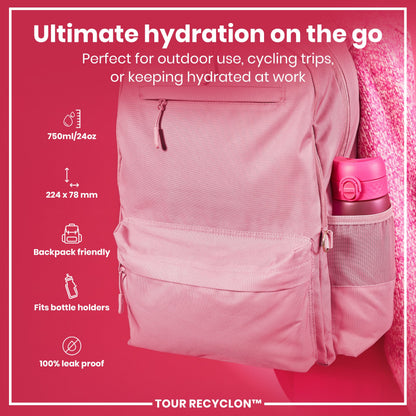 Bottle, Recyclon, Pink, 750ml