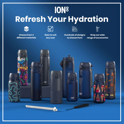 Leak Proof 1 litre Water Bottle, Recyclon, Navy, 1L