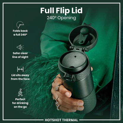 Insulated Steel, Travel Mug, Dark Green, 360ml