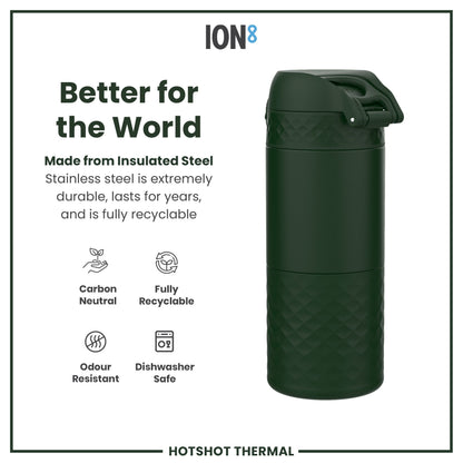 Insulated Steel, Travel Mug, Dark Green, 360ml