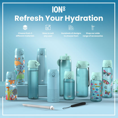 Leak Proof Kids Water Bottle, Recyclon, Sharks, 350ml (12oz)