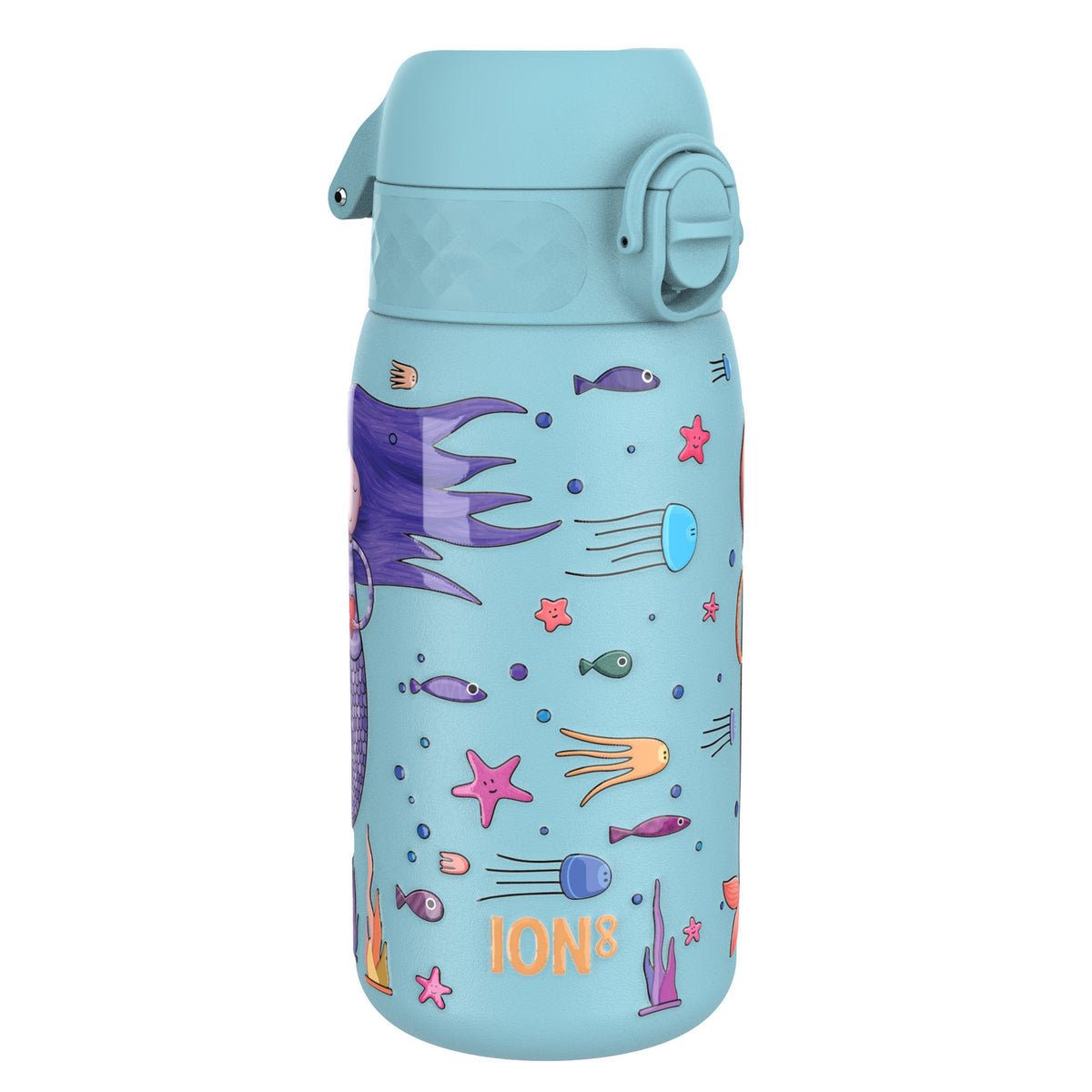 Leak Proof Kids Water Bottle, Stainless Steel, Mermaids, 400ml (13oz)