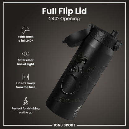 Lions X ION8 Insulated Steel Water Bottle, British & Irish Lions, Lions, 750ml (24oz)