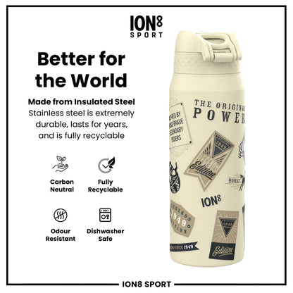 MotoGP x ION8 Insulated Steel Water Bottle, MotoGP Classic Legends, 750ml (24oz)