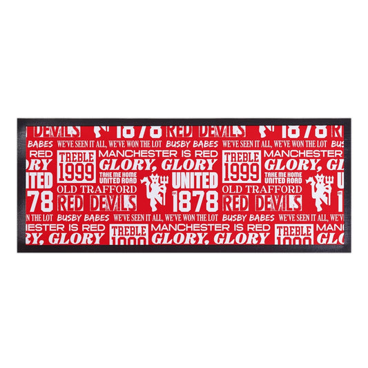 Manchester Red - Word Montage - Bar Runner