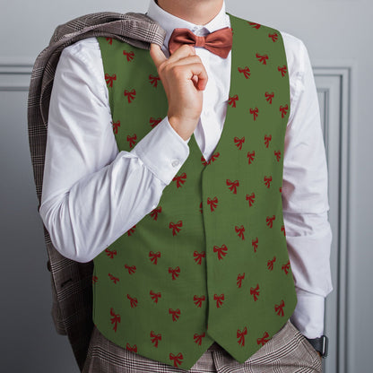 Bah Humbug - Bows - Novelty Costume Fancy Dress Waistcoat ( 4 sizes available )