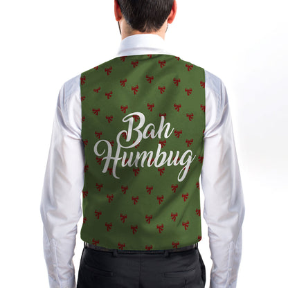 Bah Humbug - Bows - Novelty Costume Fancy Dress Waistcoat ( 4 sizes available )