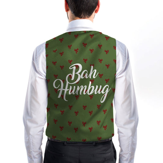 Bah Humbug - Bows - Novelty Costume Fancy Dress Waistcoat ( 4 sizes available )