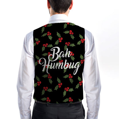 Bah Humbug - Holly - Novelty Costume Fancy Dress Waistcoat ( 4 sizes available )