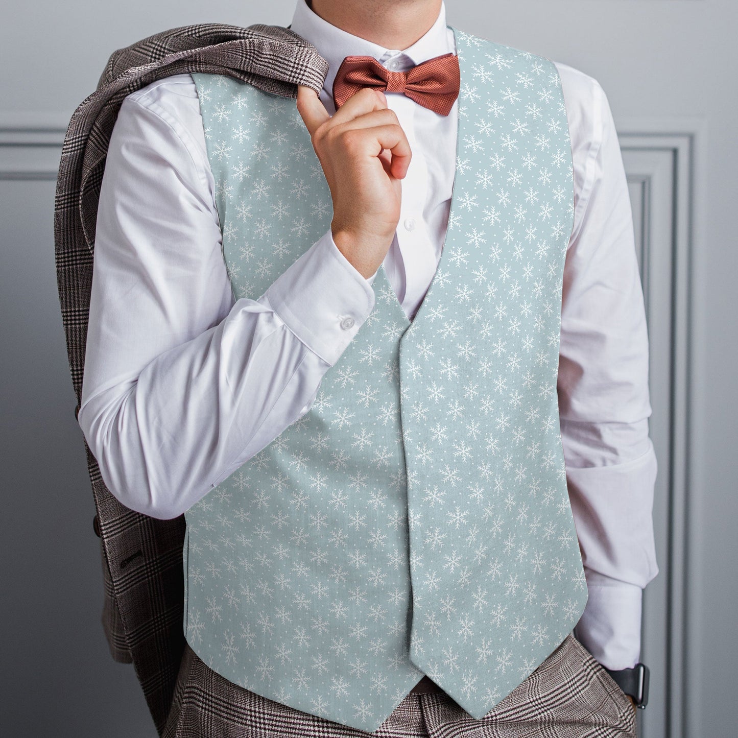 Bah Humbug - Snowflakes - Novelty Costume Fancy Dress Waistcoat ( 4 sizes available )