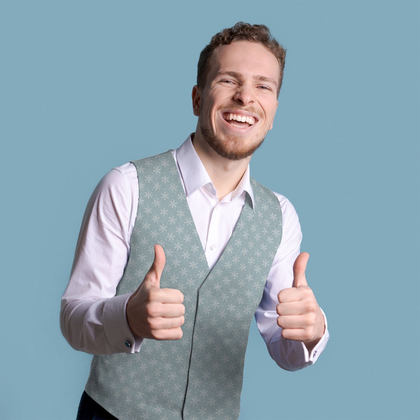 Bah Humbug - Snowflakes - Novelty Costume Fancy Dress Waistcoat ( 4 sizes available )