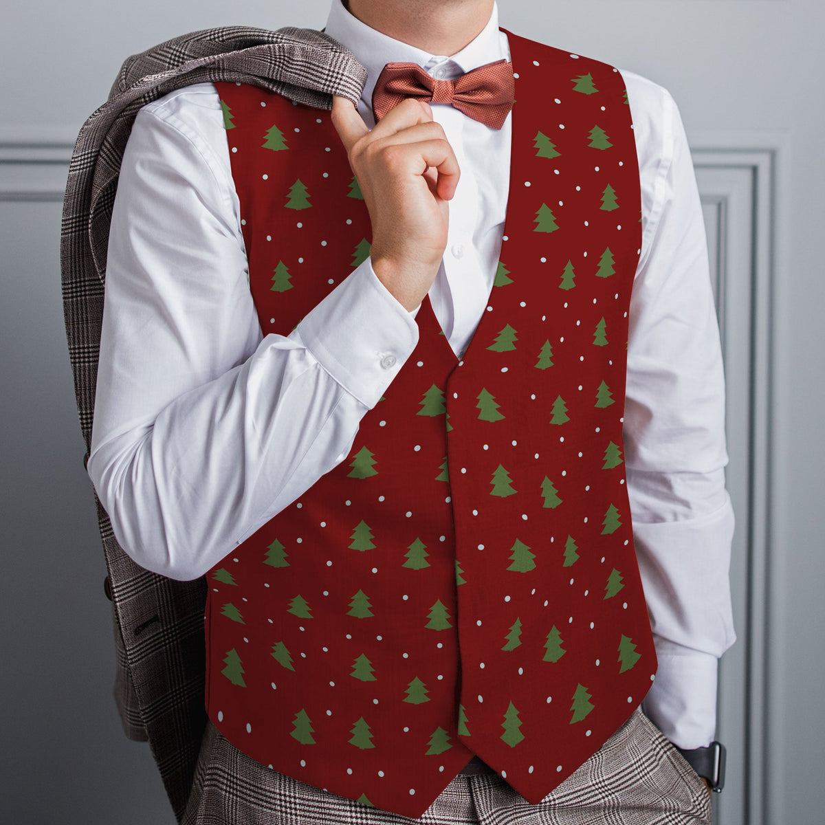 Bah Humbug - Trees - Novelty Costume Fancy Dress Waistcoat ( 4 sizes available )