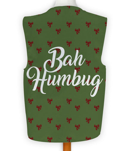 Bah Humbug - Bows - Novelty Costume Fancy Dress Waistcoat ( 4 sizes available )