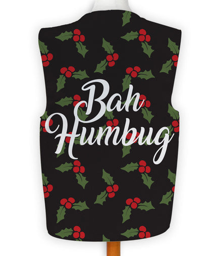 Bah Humbug - Holly - Novelty Costume Fancy Dress Waistcoat ( 4 sizes available )