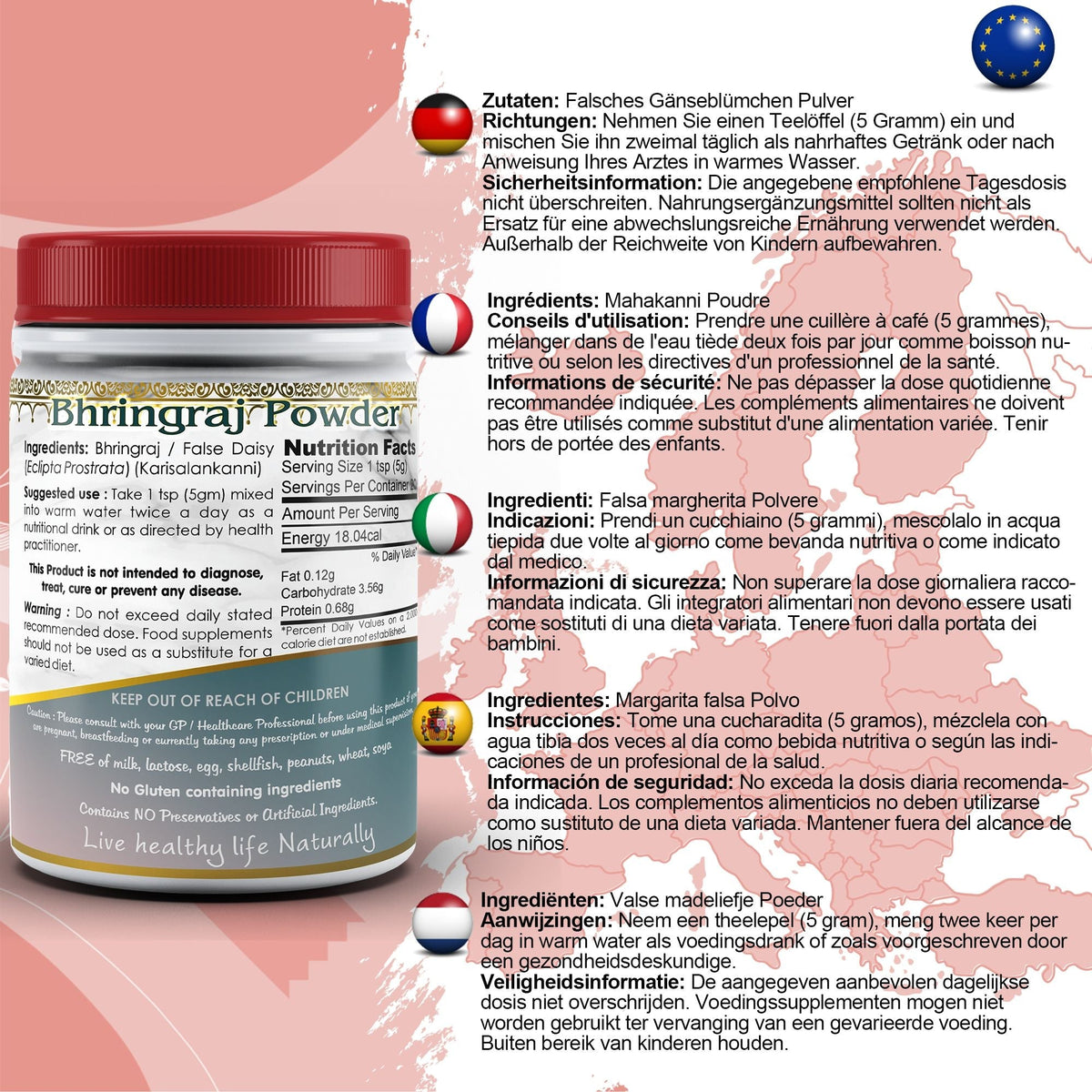 DivyaHerb Bhringraj Powder 100 gram - Hair & Scalp Support