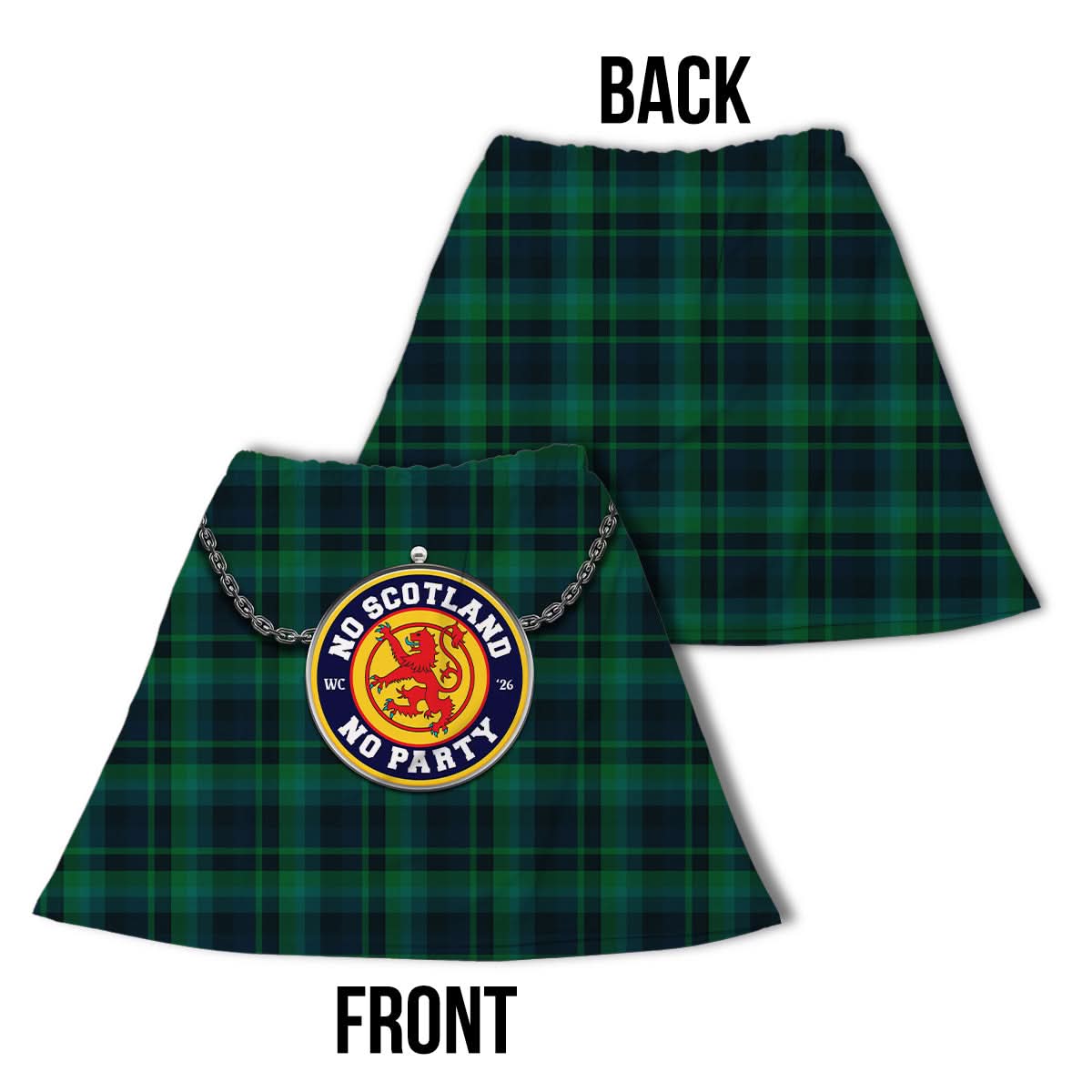 Black Watch Tartan, Scotland WC26 Badge - Novelty Kilt