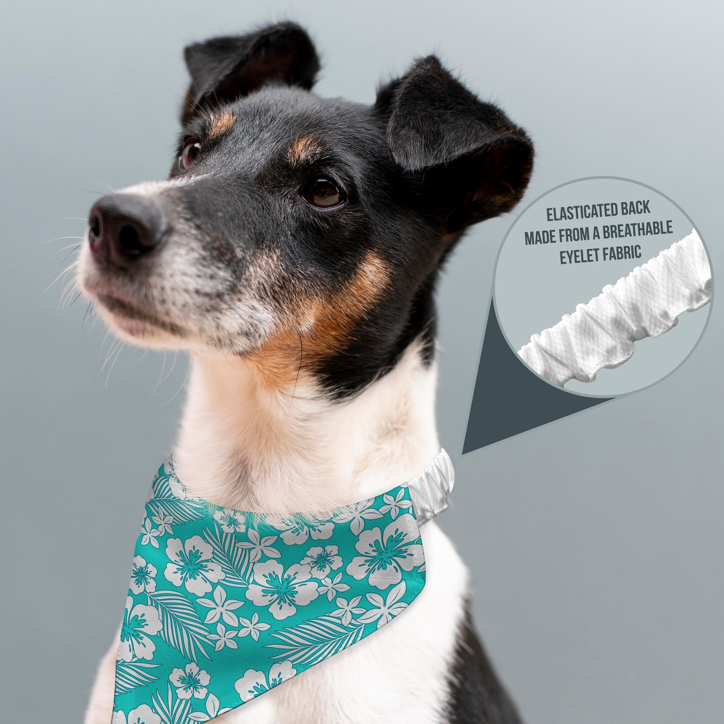 Blue Hibiscus Hawaiian - Dog Bandana - 4 Sizes