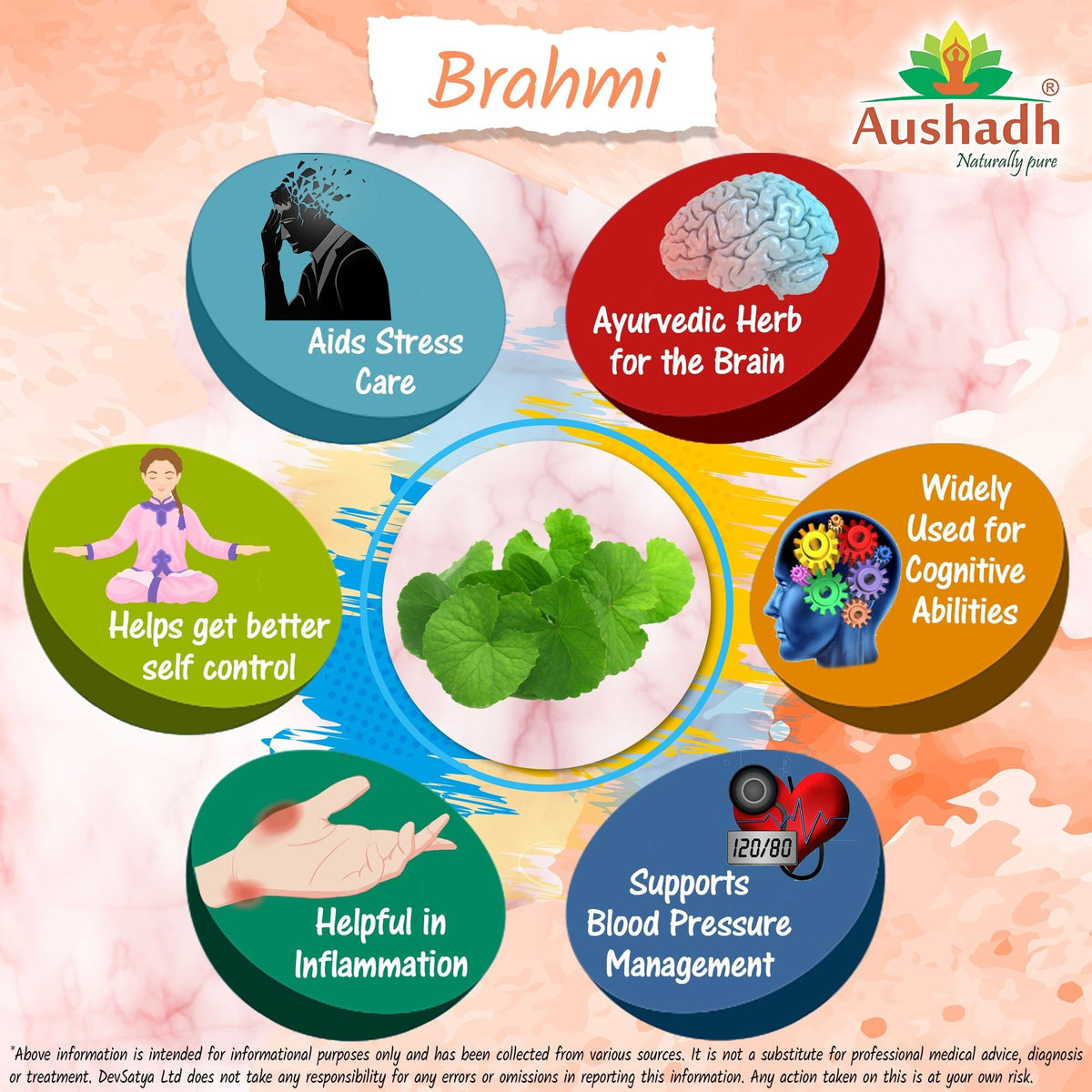 Aushadh Brahmi Powder 100 gram - Calm & Focus Support