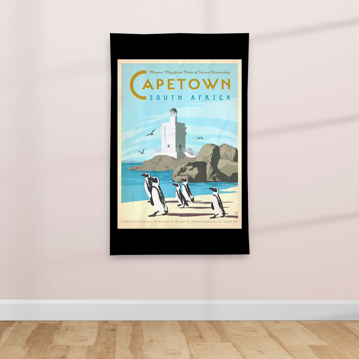 Cape Town - Vintage Travel poster - Textile Poster