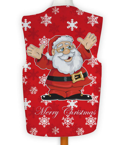 Cartoon Santa Red - Novelty Costume Fancy Dress Waistcoat ( 4 sizes available )