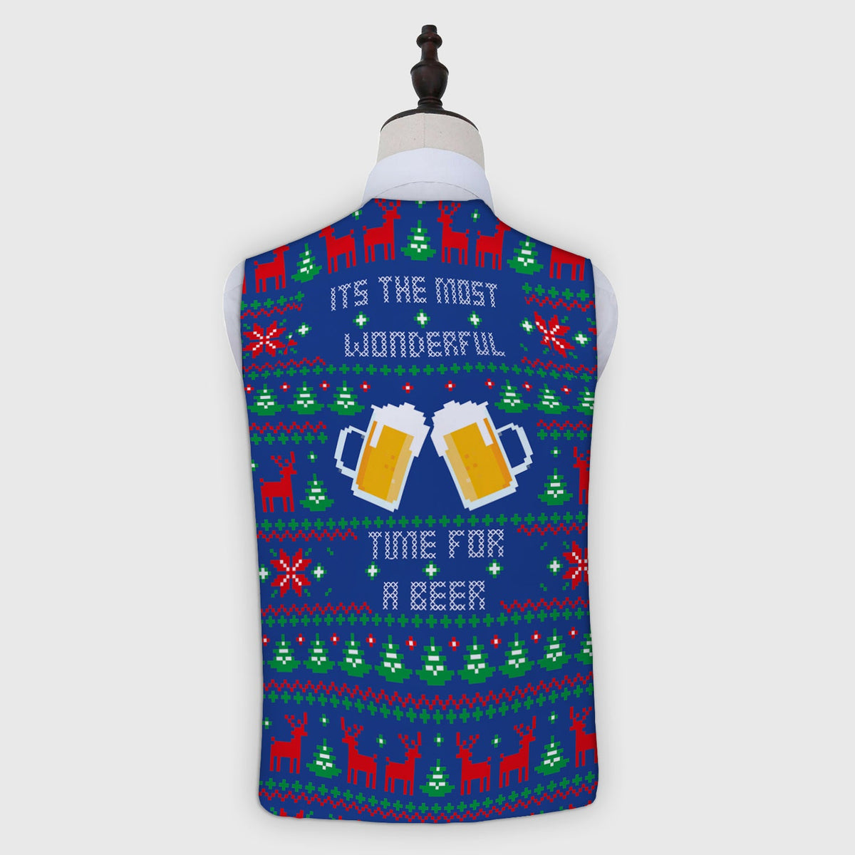 Beers Xmas Jumper - Novelty Costume Fancy Dress Waistcoat ( 4 sizes available )