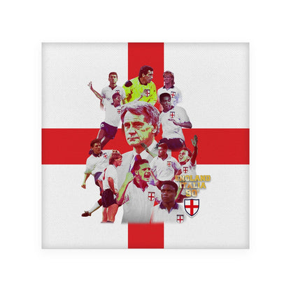 Football Art England Italia 90- Drinks Coaster - Square Or Circle