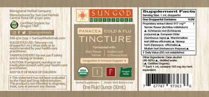 Organic Cold and Flu Organic Tincture - COLD, FLU & SINUS RELIEF