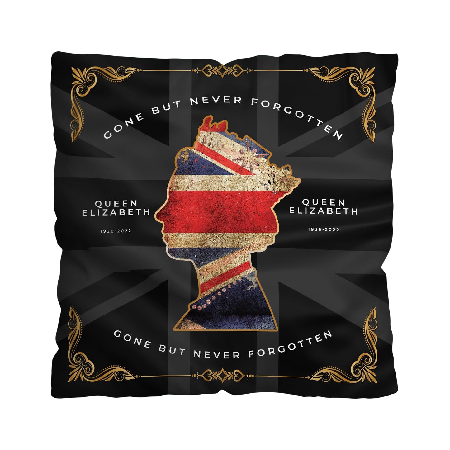 The Queen - Royal Gold Boarder - 45cm Cushion