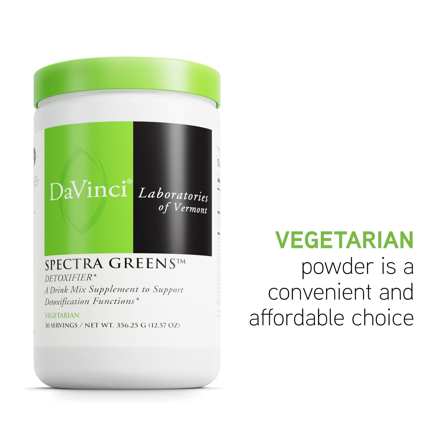 DAVINCI Labs Spectra Greens Detoxifier – Probiotic Supplement for Digestive, Immune & Heart Health | 30 Servings (356.25 g)