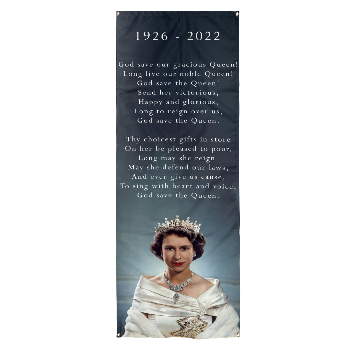 Queens Commemorative National Anthem - Door Banner