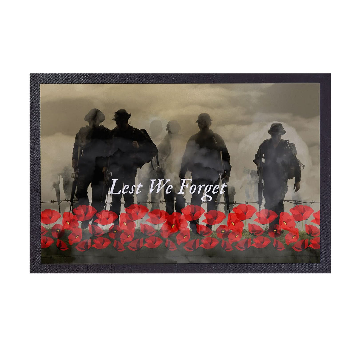 Remembrance Day Poppy Field - Door Mat - 60cm x 40cm