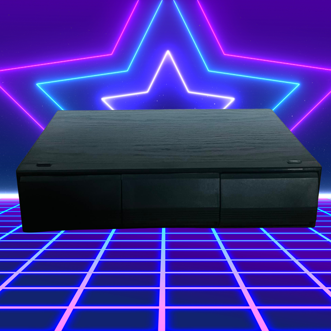 Retro Black Ash Style Audio Cassette Storage