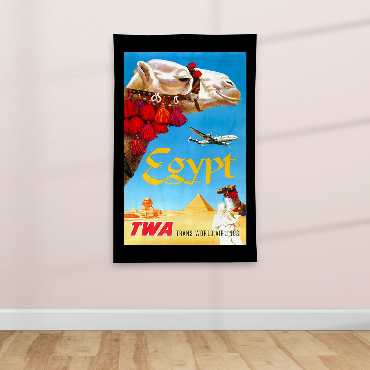 Egypt - Vintage Travel poster - Textile Poster