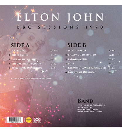 Elton John – BBC Sessions 1970 (Limited Edition 12-Inch Album on 180g Clear Vinyl)
